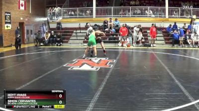 133 lbs Semifinal - Hoyt Hvass, North Idaho College vs Simon Cervantes, Big Bend Community College