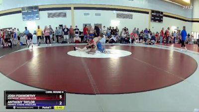 132 lbs Cons. Round 4 - Josh Foxworthy, Southport Wrestling Club vs Anthony Taylor, Midwest Xtreme Wrestling