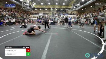 140 lbs Semifinal - Stephen Korbin Ingram, Lone Grove Takedown Club vs Landon Hayes, Midwest City Bombers Youth Wrestling Club