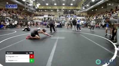 140 lbs Semifinal - Stephen Korbin Ingram, Lone Grove Takedown Club vs Landon Hayes, Midwest City Bombers Youth Wrestling Club