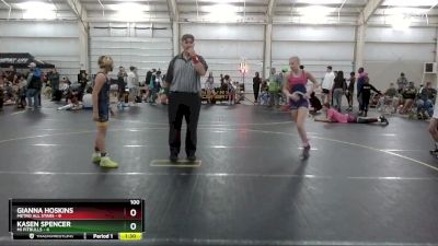 100 lbs Round 3 (4 Team) - Gianna Hoskins, Metro All Stars vs Kasen Spencer, Mi Pitbulls