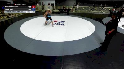 132 lbs Quarters - Mason Pecoff, Vacaville High School Wrestling vs Cole Ard, Vista High School Wrestling