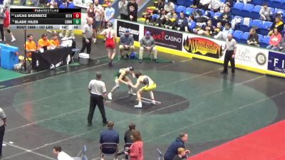 157 lbs Consi Of 8 #2 - Lucas Skerbetz, Bethel Park vs Slade Hiles, Connellsville