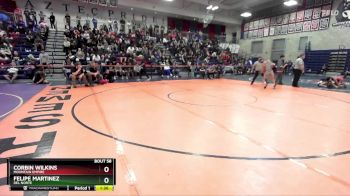 120 lbs Champ. Round 2 - Felipe Martinez, Del Norte vs Corbin Wilkins, Mountain Empire