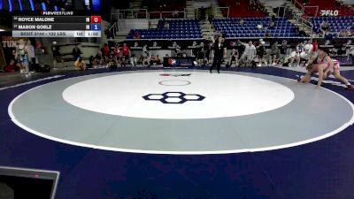 132 lbs Cons. Sub-rd Of 16 - Royce Malone, IN vs Mason Goelz, IN
