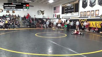 106 lbs 5th Place Match - Garrett Bear, West Marshall vs Grady Petersen, Newman Catholic