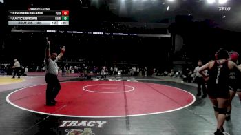 130 lbs 7th Place Match - Justice Brown, Union Mine vs Josephine Infante, Pleasant Grove