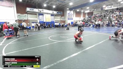 157 lbs Cons. Round 2 - Trent Binns, Simi Valley vs Ryan Choi, Harvard Westlake