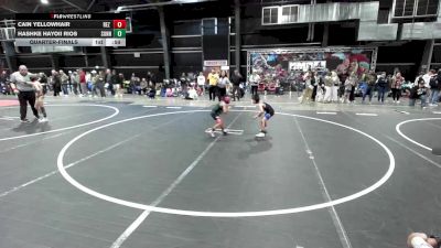 50 lbs Quarterfinal - Cain Yellowhair, Rez Kids vs Hashke Hayoii Rios, Sunnyside WC