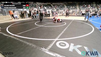 105 lbs Semifinal - Leland Holden, Ponca City Wildcat Wrestling vs Rogen Bradsher, Buck Pride Wrestling