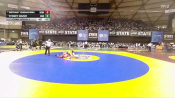 Girls 1B/2B/1A 170 Cons. Round 3 - Bethany Queahpama, White Swan (Girls) vs Sydney Mazur, Cashmere (Girls)