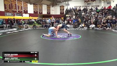 190 lbs Cons. Round 5 - Peter Snyder, Blair Academy vs Jimmy Mastny, Marian Central Catholic