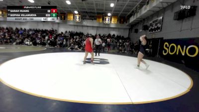 155 lbs Cons. Round 1 - Sarah Huang, Harvard Westlake vs Sophia Villanueva, Redondo Union