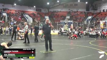 107 lbs Cons. Round 3 - Eva Zimnicki, West Bloomfield WC vs Andrew Tucker, Pack Elite