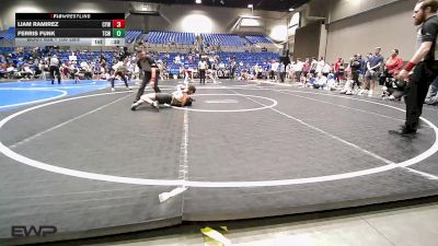 100 lbs 5th Place - Liam Ramirez, Cyclone Youth Wrestling vs Ferris Funk, TEAM CONQUER