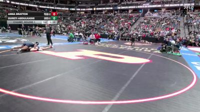 G145-5A Champ. Round 1 - Dureti Abdulkadir, Overland Girls vs Anna Bratton, Poudre Girls