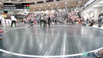 43-46 lbs Rr Rnd 1 - John Budzinski, Grove Takedown Club vs Conway Welden, Raw Wrestling Club