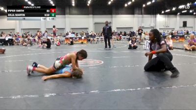 78 lbs Round 2 (10 Team) - Julia Martin, NC Girls Wrestling Club vs Piper Smith, Missouri Outlaws