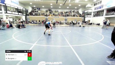 157 lbs Final - Brock Herman, Ohio State vs Kaleb Burgess, University At Buffalo