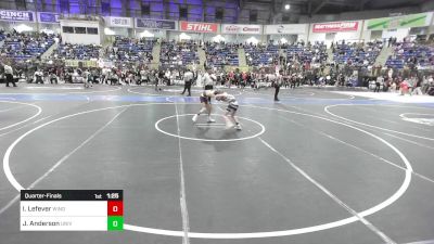 75 lbs Quarterfinal - Isaiah Lefever, Windsor Middle School vs Jacob Anderson, University Middle School