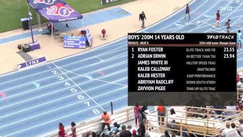 Youth Boys' 200m, Finals 9 - Age 14