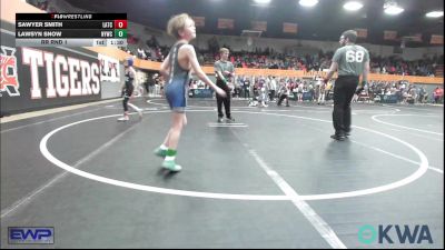 67 lbs Rr Rnd 1 - Sawyer Smith, Little Axe Takedown Club vs Lawsyn Snow, Newcastle Youth Wrestling