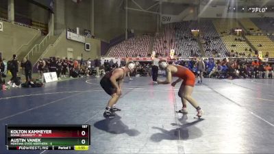 197 lbs 2nd Wrestleback (16 Team) - Kolton Kammeyer, Doane University vs Austin Vanek, Montana State-Northern