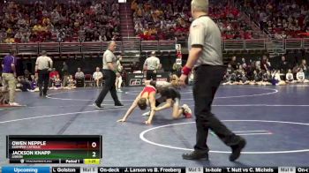 1A-113 lbs Cons. Round 2 - Jackson Knapp, Lisbon vs Owen Nepple, Kuemper Catholic