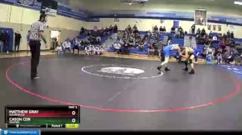132 lbs Quarterfinal - Cason Cox, Warden vs Matthew Gray, Goldendale