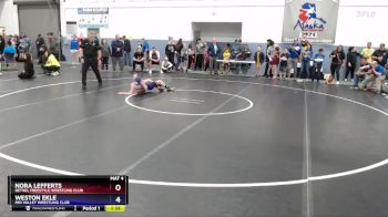 74 lbs Quarterfinal - Weston Ekle, Mid Valley Wrestling Club vs Nora Lefferts, Bethel Freestyle Wrestling Club