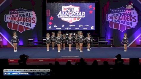 Icon Cheer - Empire [2026 L2 Junior - D2 - Small - B Day 2] 2026 NCA All-Star National Championship
