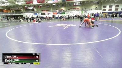 174 lbs Quarterfinal - Braelen Toles, Missouri Valley vs Logan Cole, Unattached Missouri