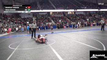 64 lbs Quarterfinal - Brantley Wisdom, Caney Valley vs Beau Kohake, Manhattan