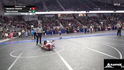 64 lbs Quarterfinal - Brantley Wisdom, Caney Valley vs Beau Kohake, Manhattan