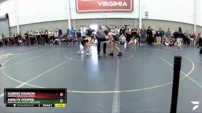 77-82 lbs Quarterfinal - Kierlyn Hooper, King William Youth Wrestling vs Aubree Mannon, Norton Wrestling Group