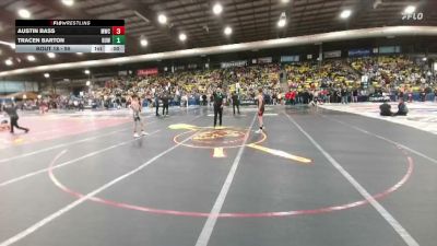 95 lbs Champ. Round 1 - Austin Bass, Mandan Wrestling Club vs Tracen Barton, Riverton USA Wrestling