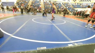 96-100 lbs Consolation - Kalvin Andrade, Vian Wrestling Club vs Ella Brunson, Hilldale Youth Wrestling Club