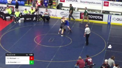 212 lbs Round Of 32 - Dylan Michael, Pine-Richland vs Avrey Kunzler, North East