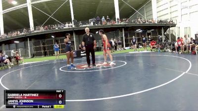 155 lbs Round 1 (8 Team) - Gabriela Martinez, North Dakota vs Janiya Johnson, Tennessee