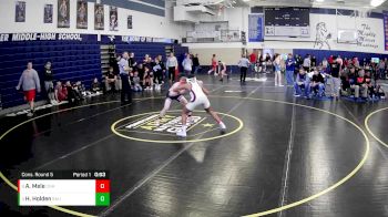 133 lbs Cons. Round 5 - Hayden Holden, Sheffield Area Hs vs Angelo Mele, Chartiers Houston Hs