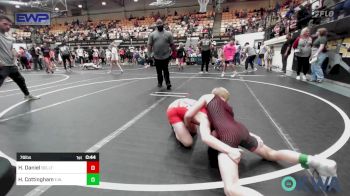 76 lbs 3rd Place - Hudson Daniel, Bridge Creek Youth Wrestling vs Hunter Cottingham, Elgin Wrestling