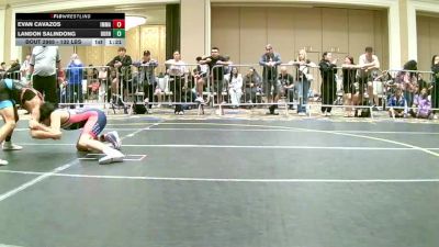 132 lbs Round Of 16 - Evan Cavazos, Immanuel vs Landon Salindong, Durham Elite