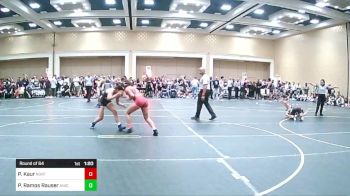 116 lbs Round Of 64 - Prabhleen Kaur, North Coast Grapplers vs Priscilla Ramos Rauser, Aniciente TC