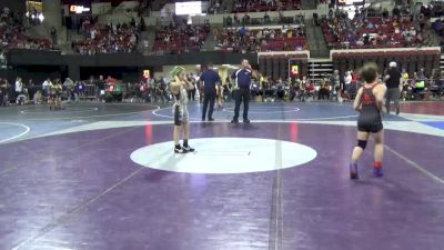 85 lbs Champ. Round 2 - Bryker Withers, Upper Valley Aces vs Reagan Groce, Butte Wrestling Club