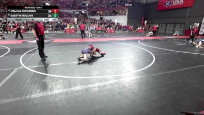 90 lbs Cons. Round 3 - Eastyn Mullins, Crandon vs Keauna Richards, MES Wrestling