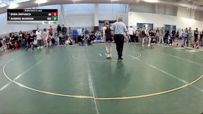 90-95 lbs Quarterfinal - Shea Defusco, Wild Buffalo vs Aubree Mannon, Norton Wrestling Group