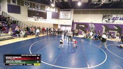 65 lbs Cons. Round 1 - Weston Tenney, Riverton Wolf Pack Wrestling vs Wyatt Forbush, Team Prestige