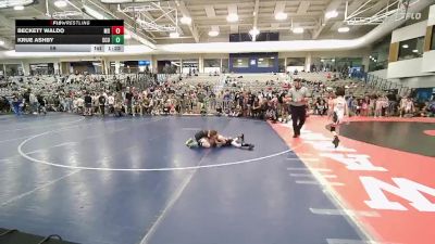 59 lbs Semis (4 Team) - Beckett Waldo, Mat Demons vs Krue Ashby, South Central Utah