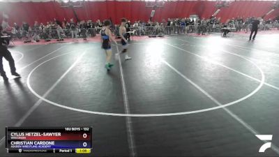 132 lbs Cons. Round 3 - Cylus Hetzel-Sawyer, Wisconsin vs Christian Cardone, Askren Wrestling Academy