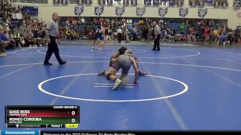 126 lbs Champ. Round 3 - Gage Ross, FREMONT ROSS vs Romeo Cordoba, NAPOLEON